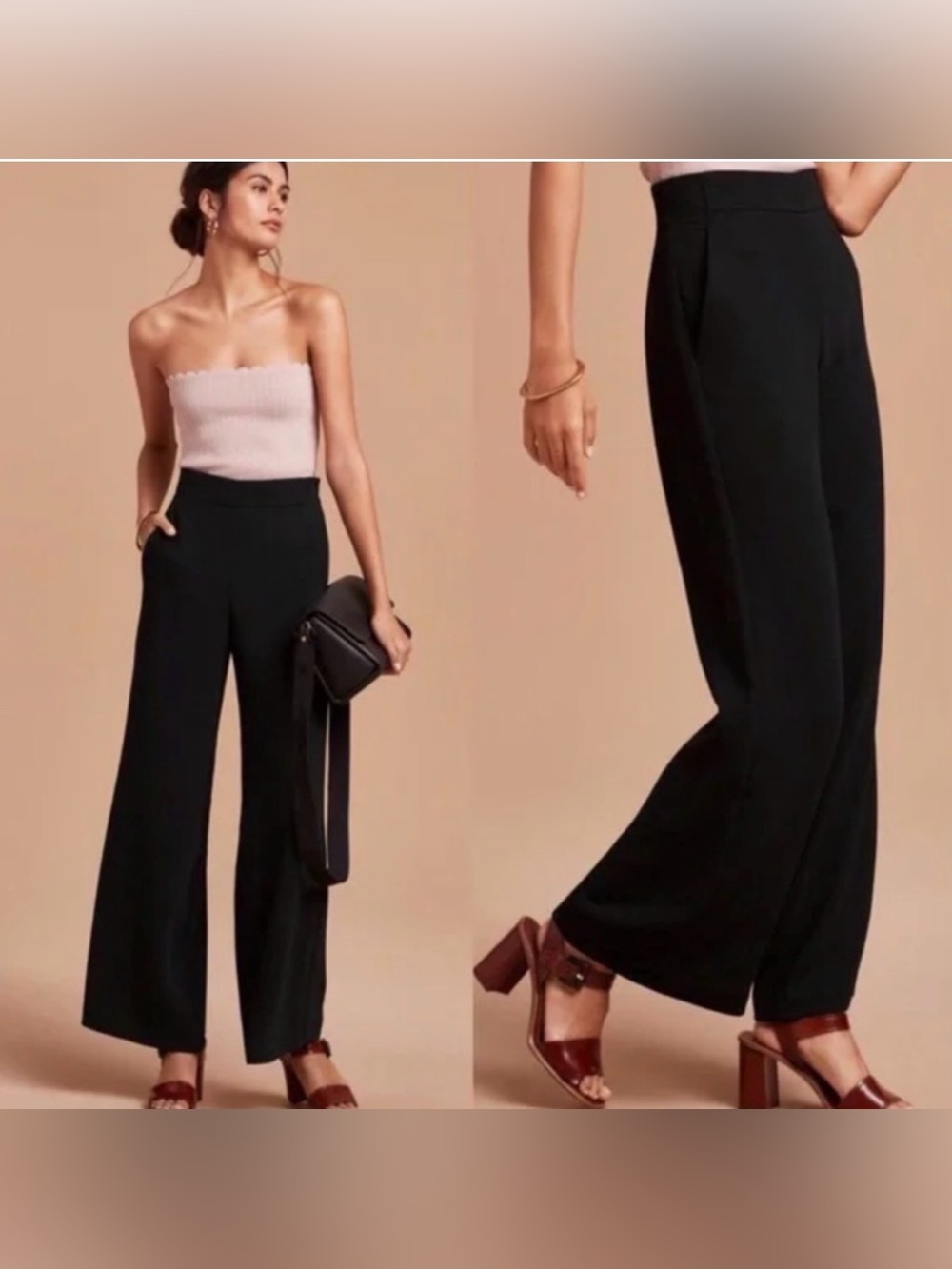 Wilfred Halley Dress Pants Wide Leg Crepe Fabric Aritzia